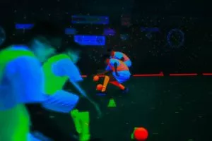 neon dodgeball futballon